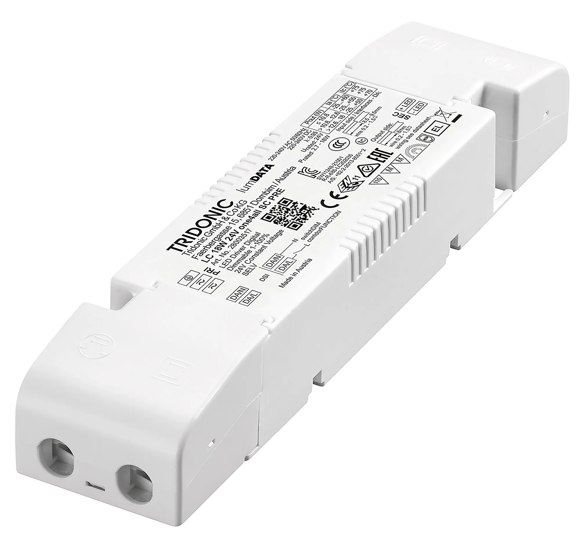 28003517  18W 24V one4all Dimmable SC PRE Constant Voltage LED Driver